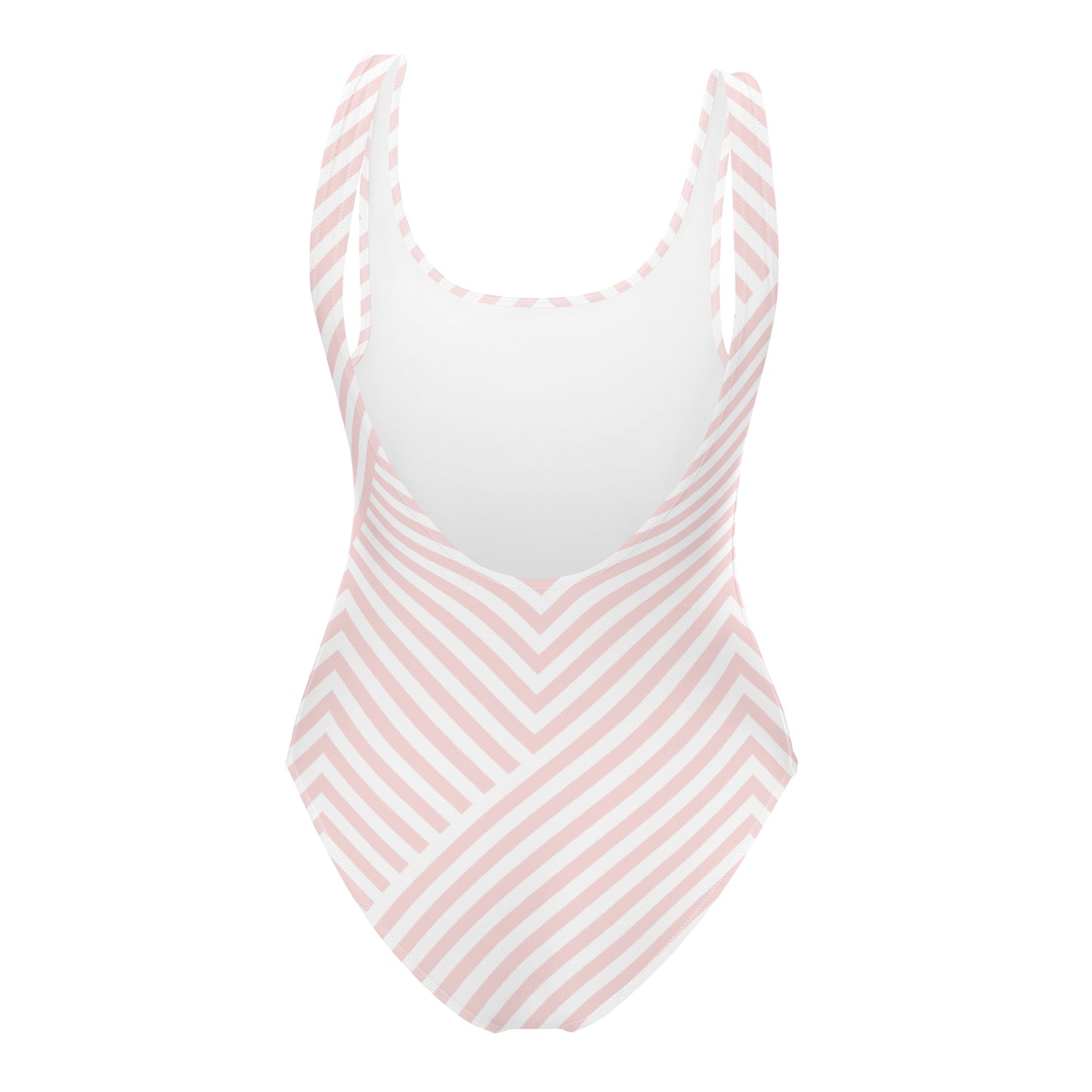 Pink Striped One-Piece Swimsuit