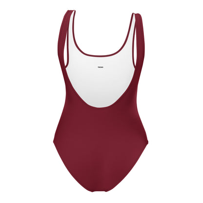 Burgundy One-Piece Swimsuit