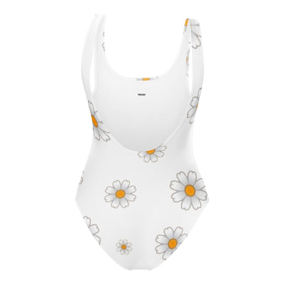 White Floral One-Piece Swimsuit