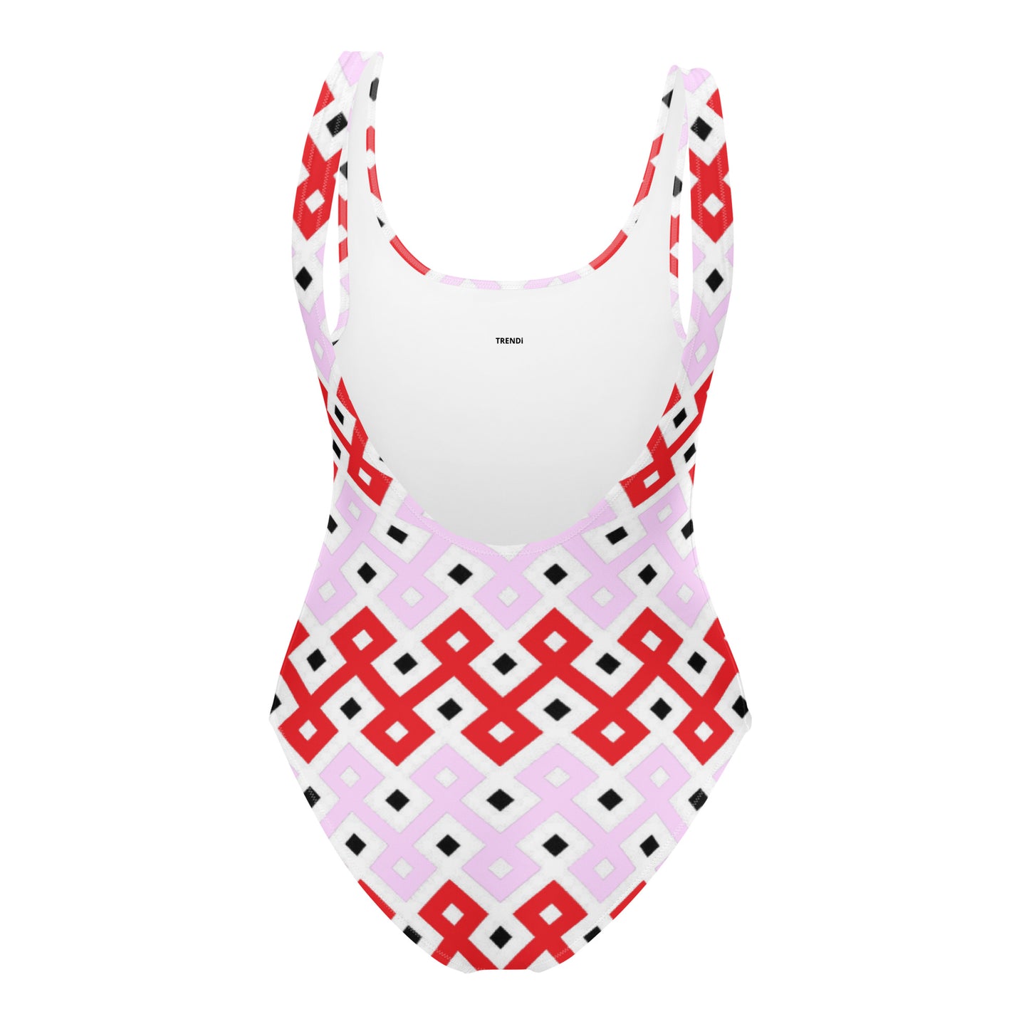 Pink & Red Tribal Pattern One-Piece Swimsuit