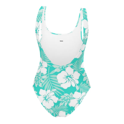 Blue Tropical One-Piece Swimsuit