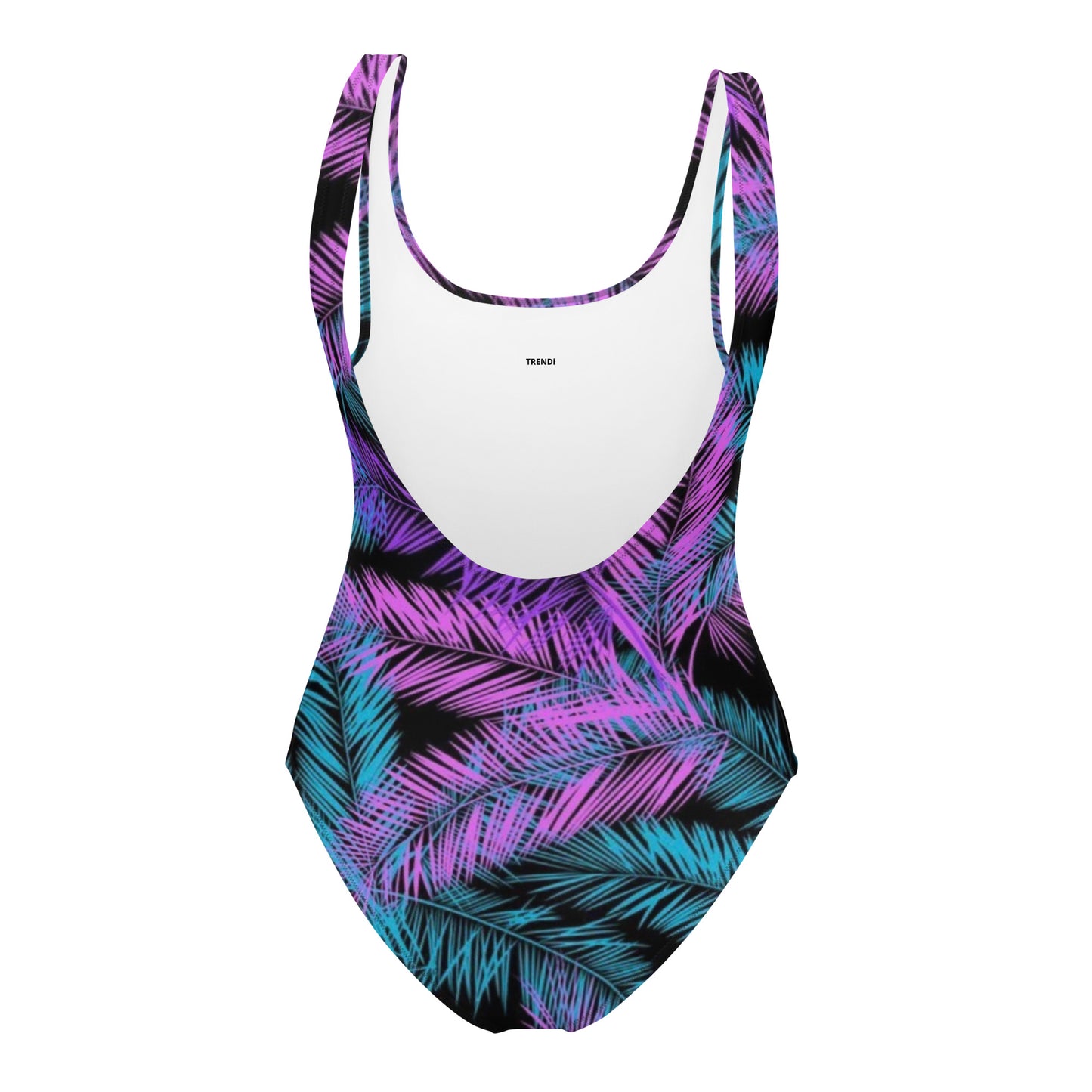 Black Tropical One-Piece Swimsuit