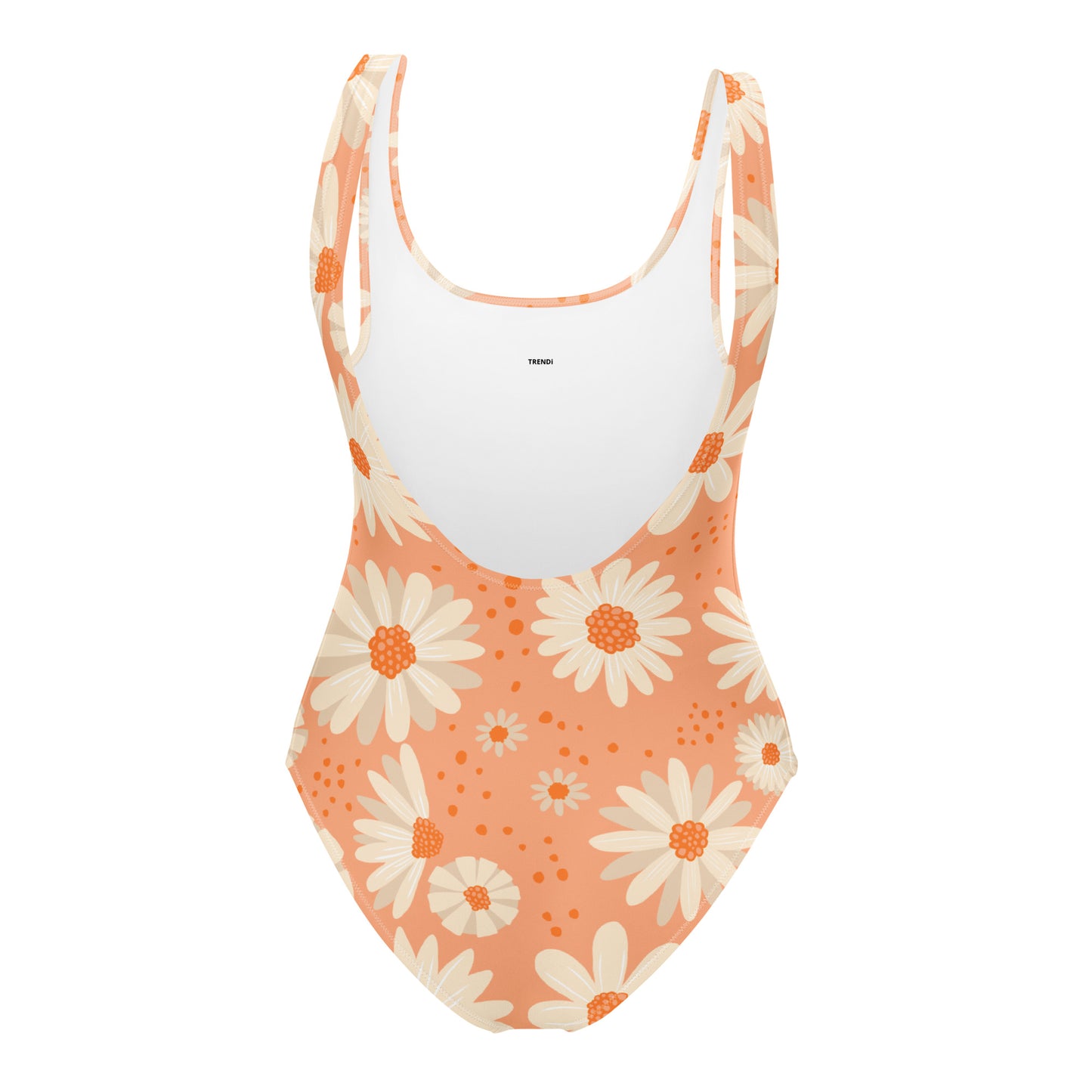 Orange Floral One-Piece Swimsuit