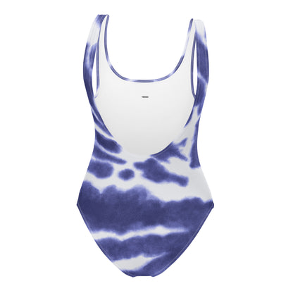 Blue Tie Dye One-Piece Swimsuit