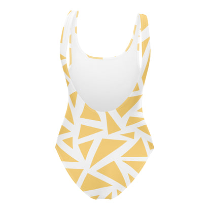 Yellow Triangle One-Piece Swimsuit