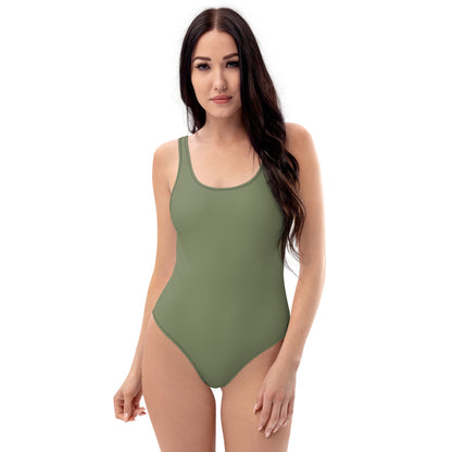 Olive Green One-Piece Swimsuit