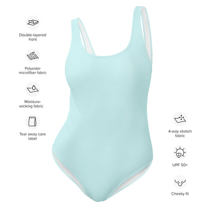 Light Blue One-Piece Swimsuit