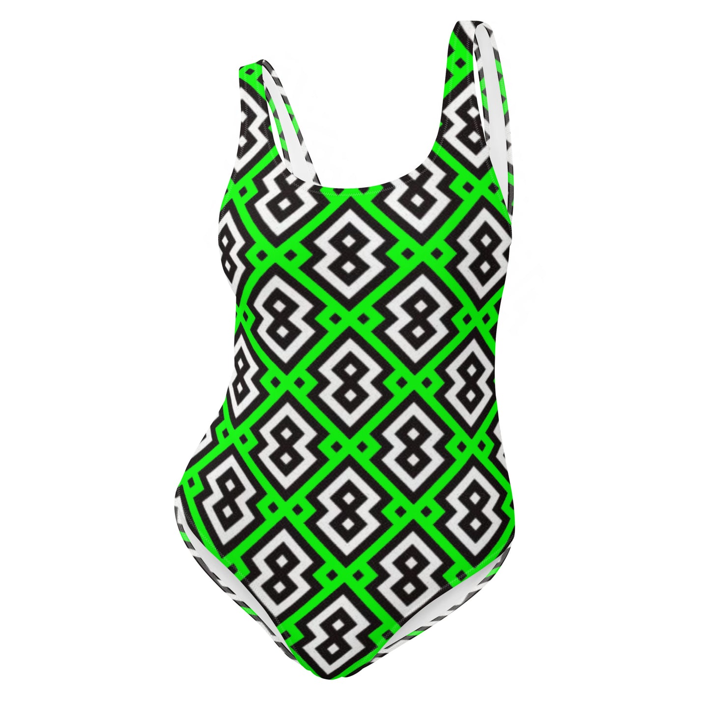 Green Diamond Prism One-Piece Swimsuit