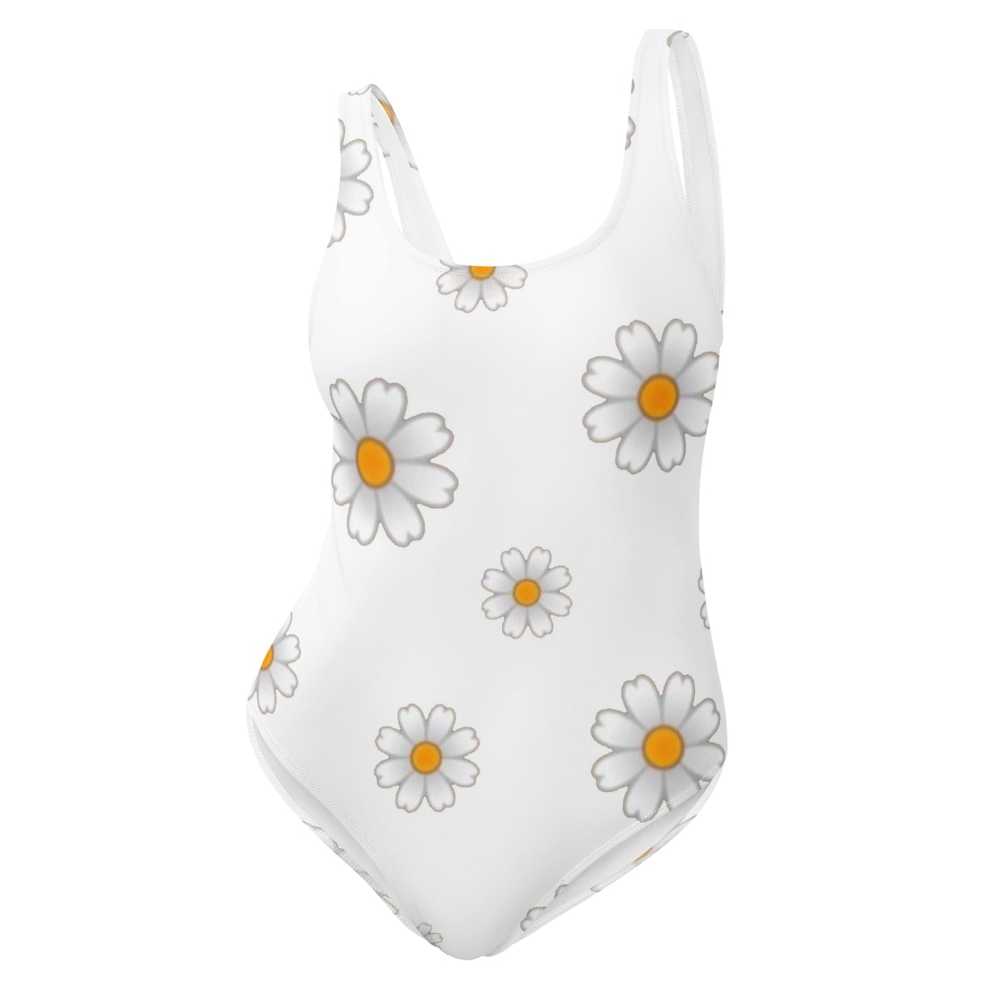 White Floral One-Piece Swimsuit