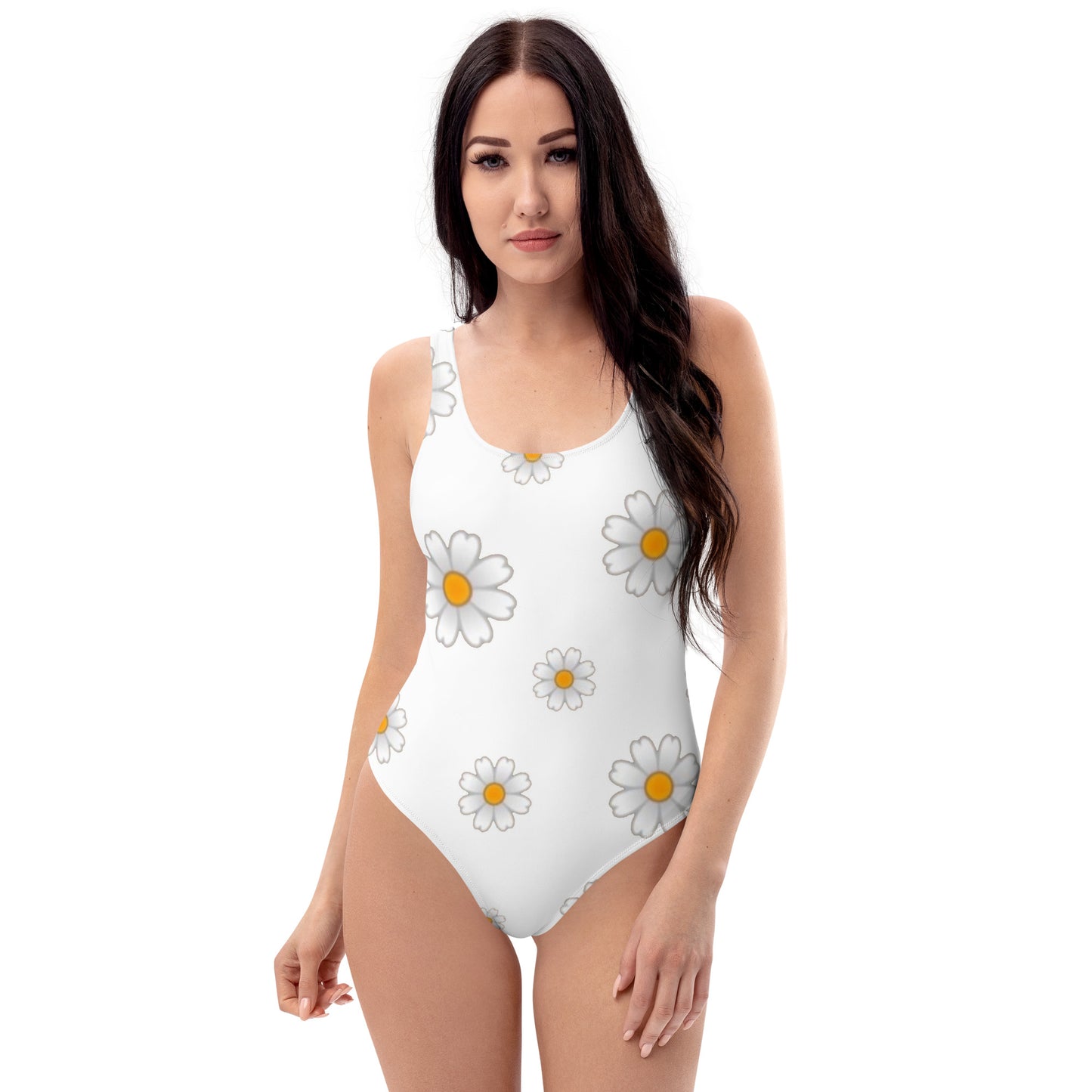 White Floral One-Piece Swimsuit