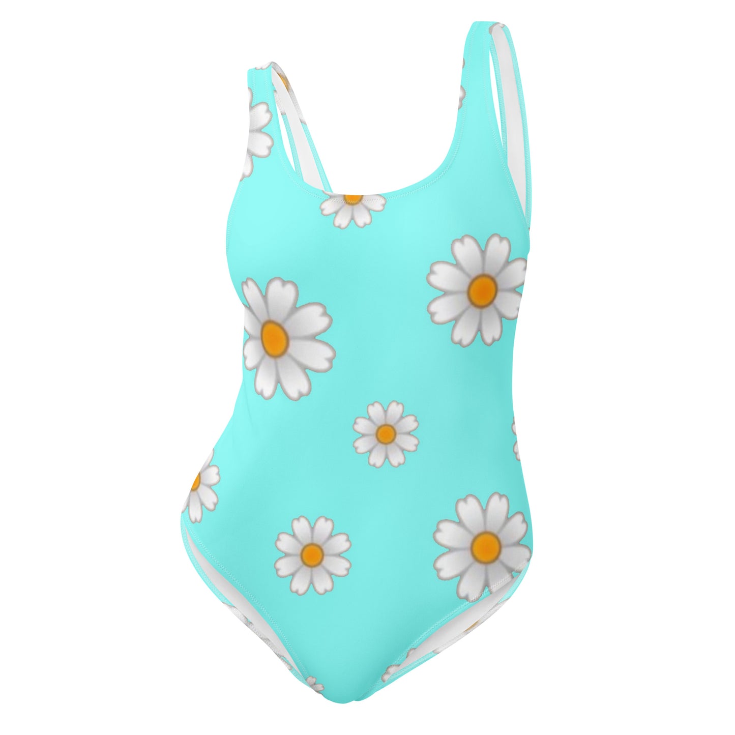 Blue Floral One-Piece Swimsuit