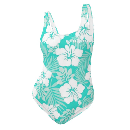 Blue Tropical One-Piece Swimsuit