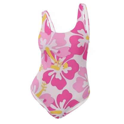 Pink Floral One-Piece Swimsuit