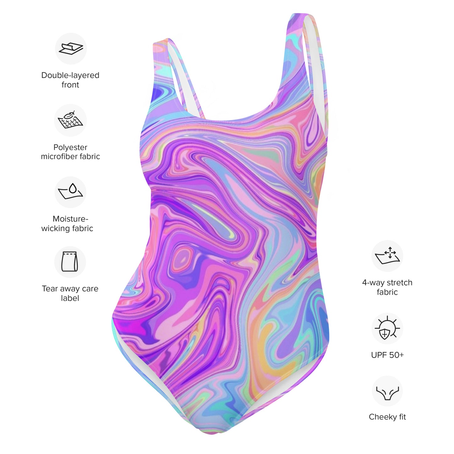 Liquid Rainbow One-Piece Swimsuit