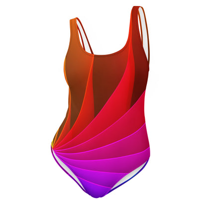 Red Rainbow Prism One-Piece Swimsuit