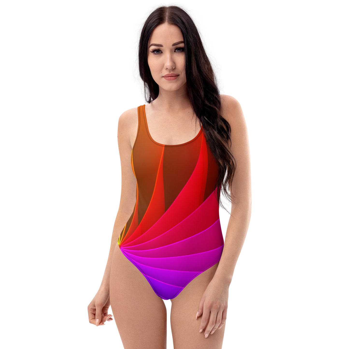 Red Rainbow Prism One-Piece Swimsuit