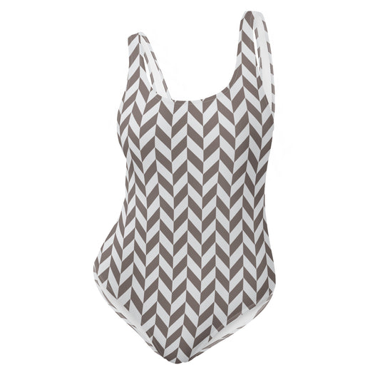 Monochrome Pattern  One-Piece Swimsuit