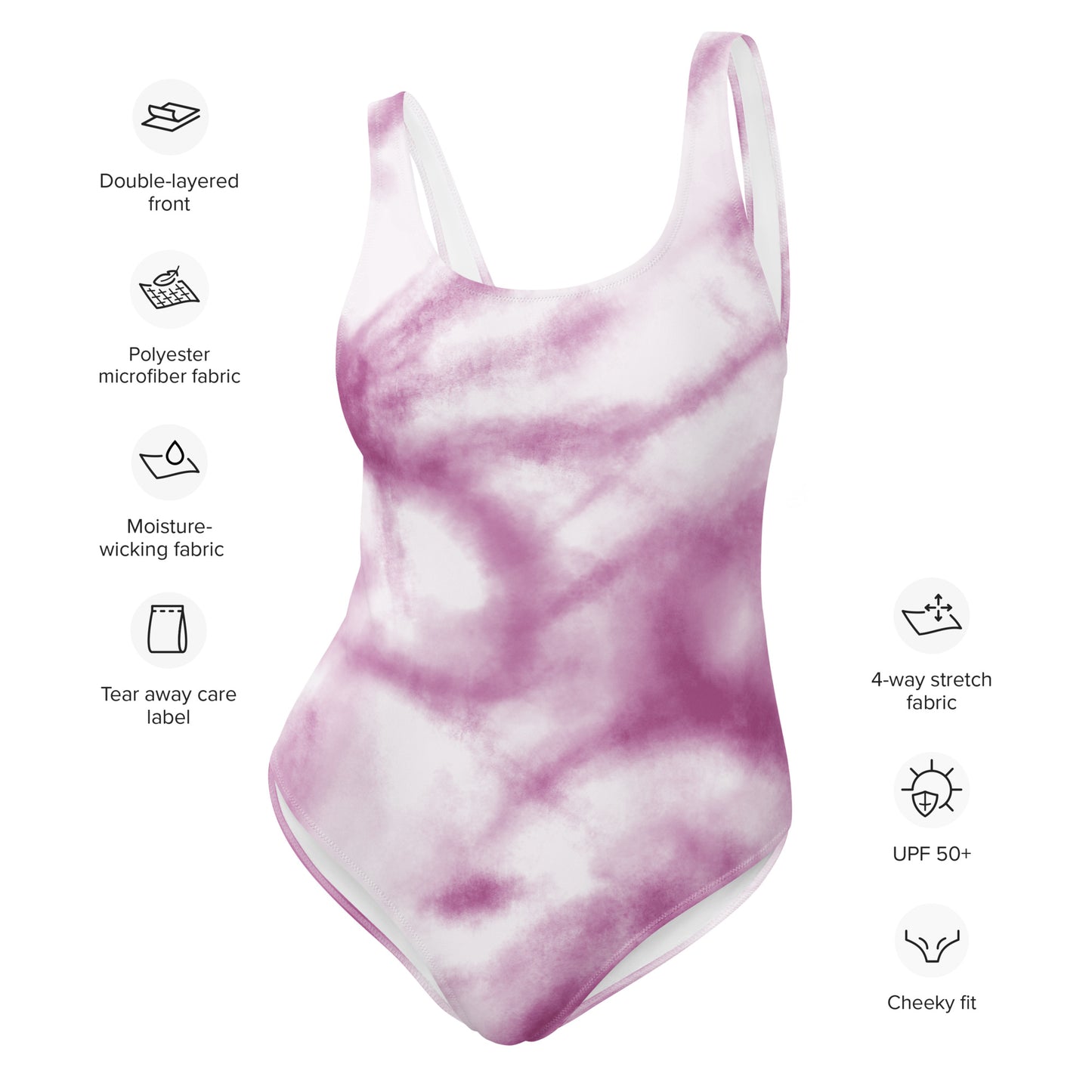 Purple Shady One-Piece Swimsuit