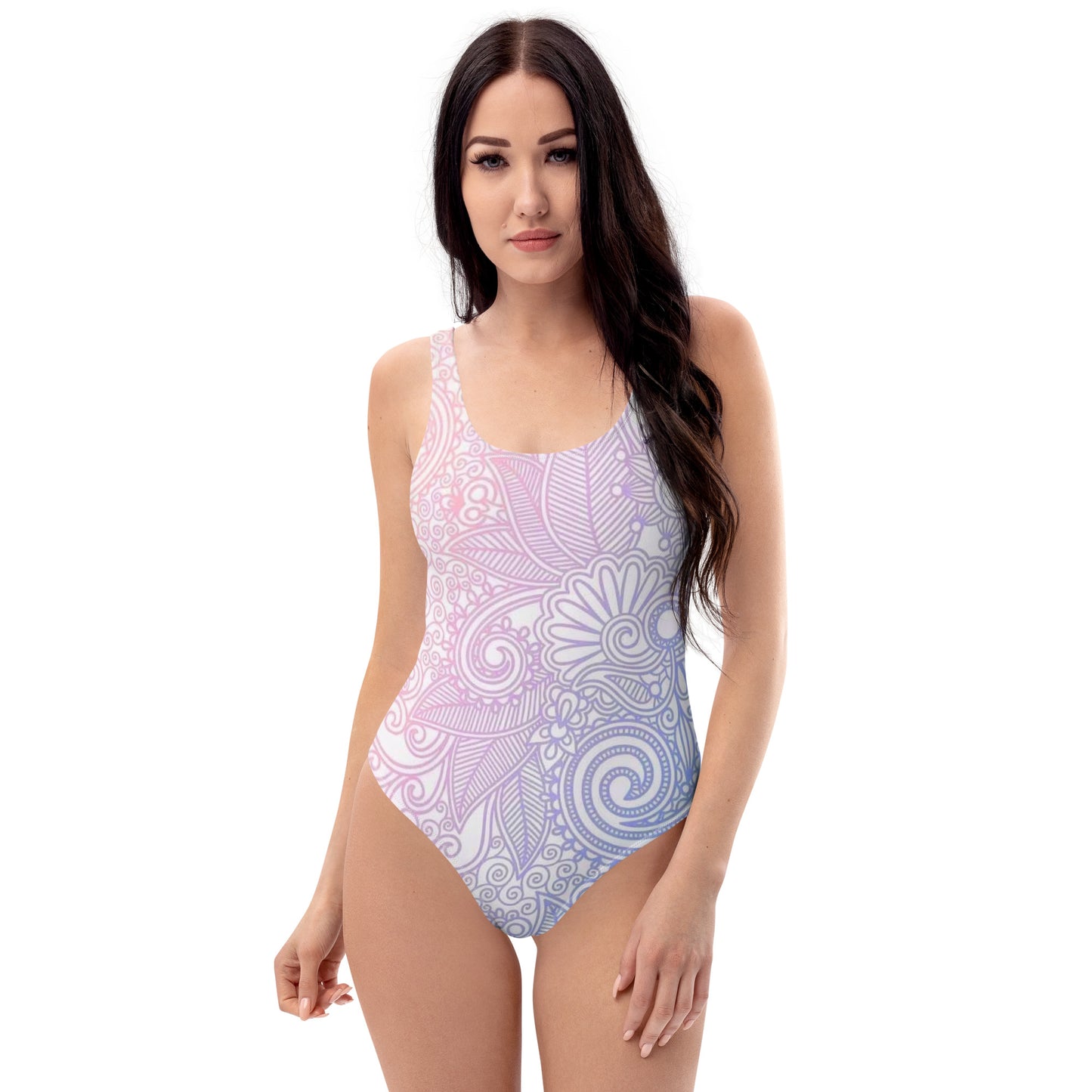 Paisley Pattern One-Piece Swimsuit