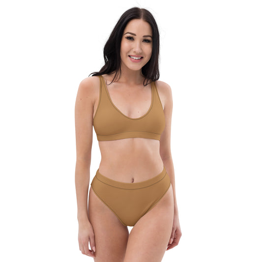 Tan Brown high-waisted bikini