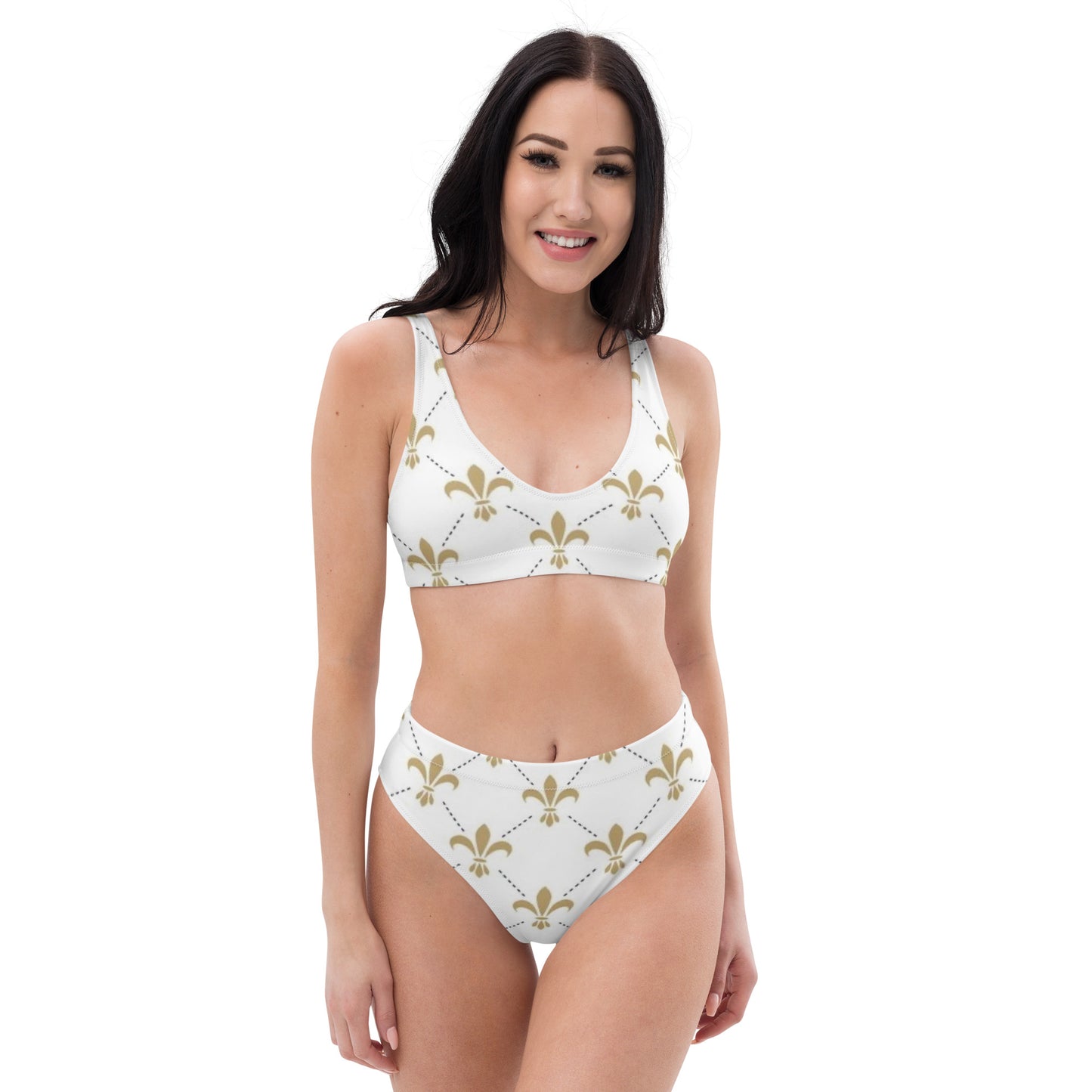 Victorian Print high-waisted bikini