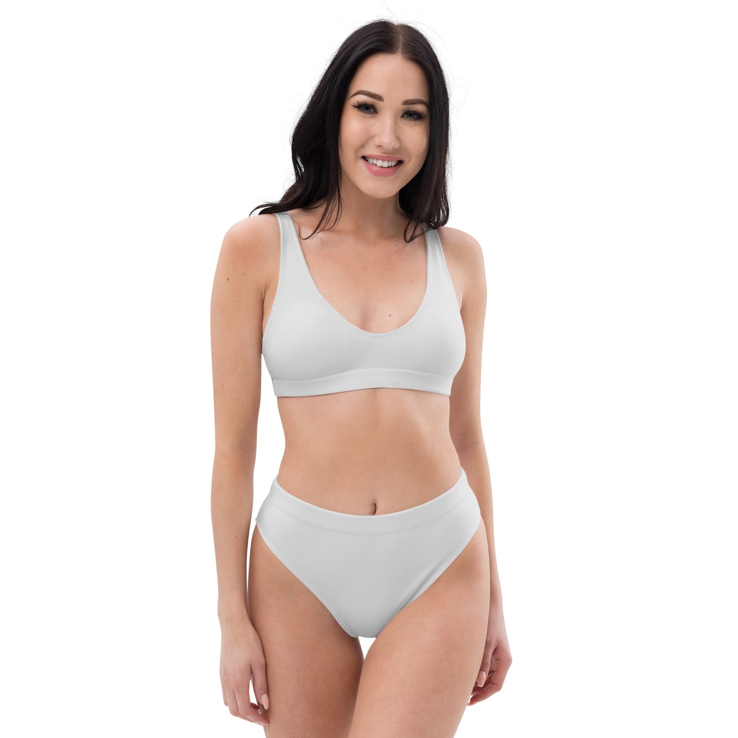 Grey high-waisted bikini