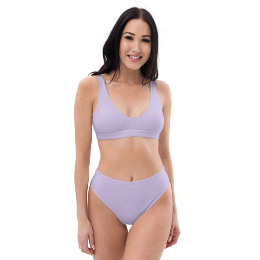 Purple high-waisted bikini