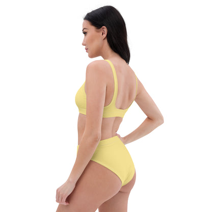 Yellow high-waisted bikini