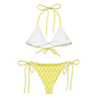 Yellow Wavy String Bikini