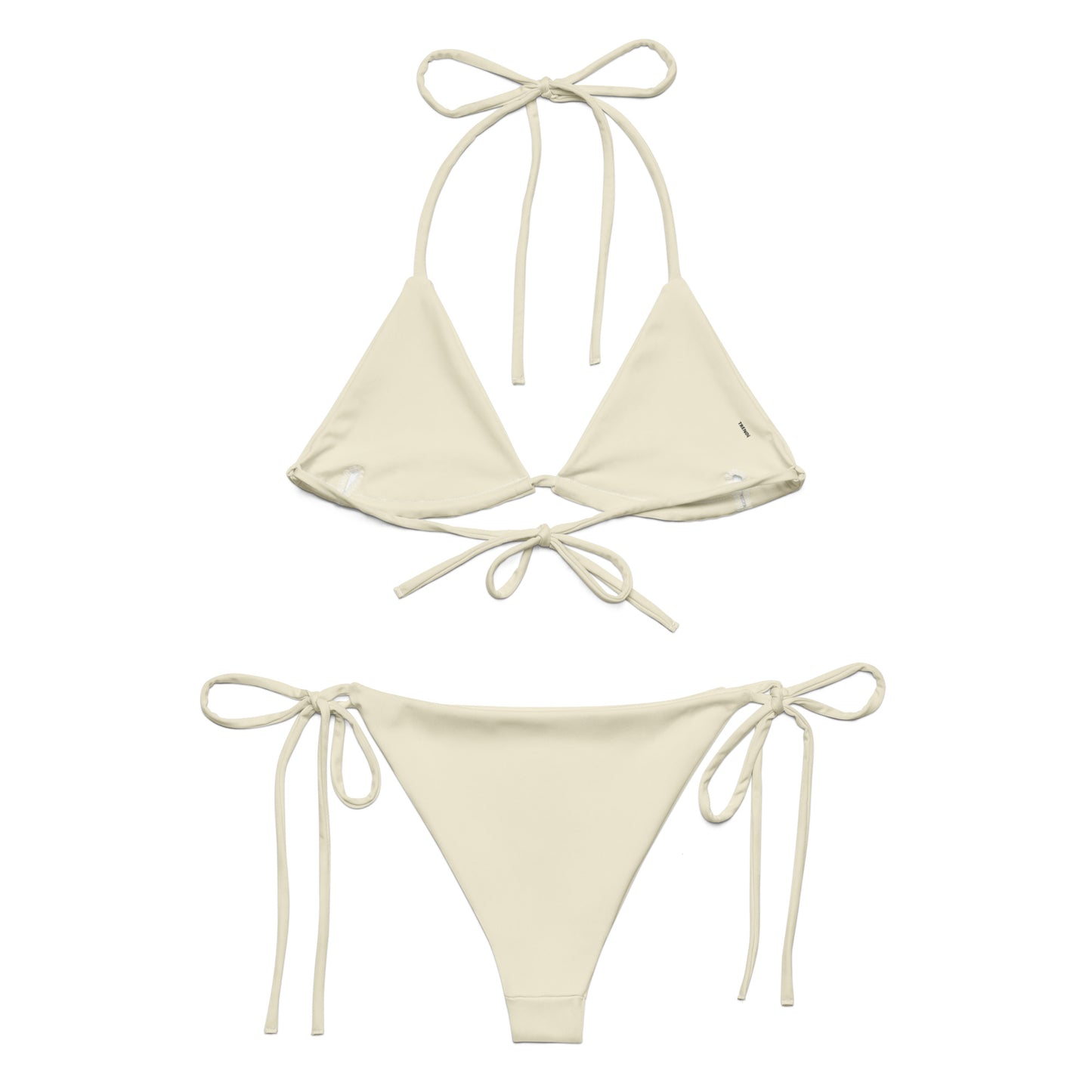 Apricot white String Bikini