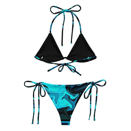 Turquoise Paint String Bikini