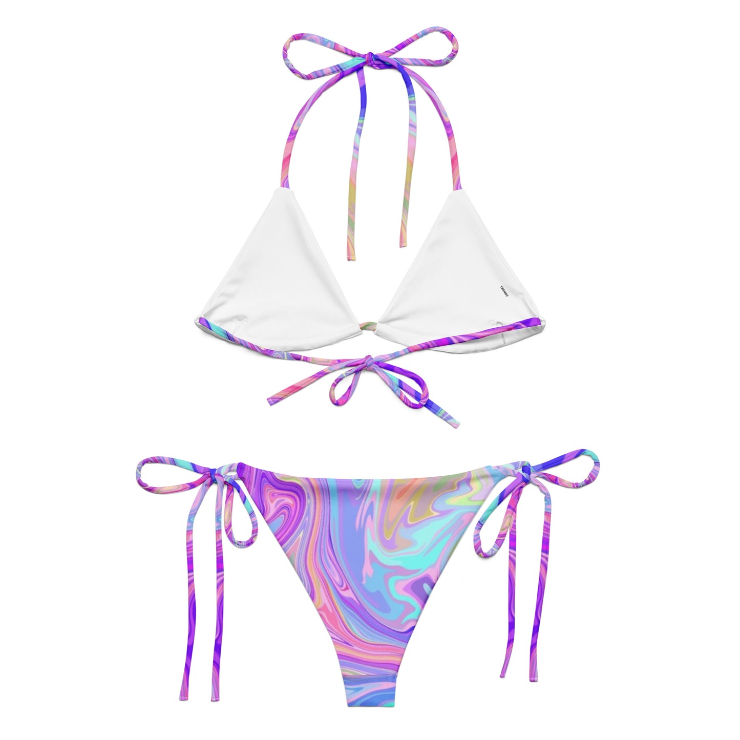 Rainbow Paint Splash String Bikini