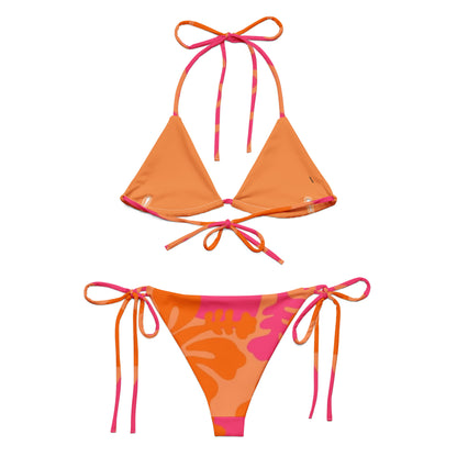 Orange Floral String Bikini