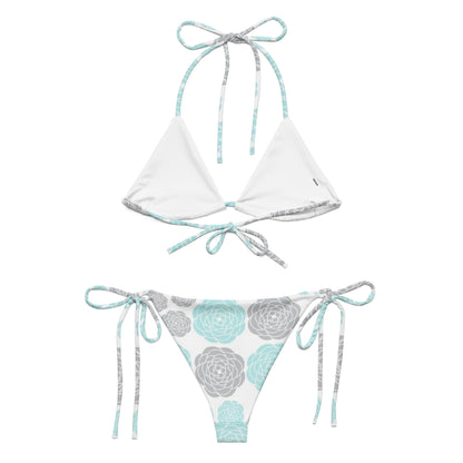 Grey Floral String Bikini