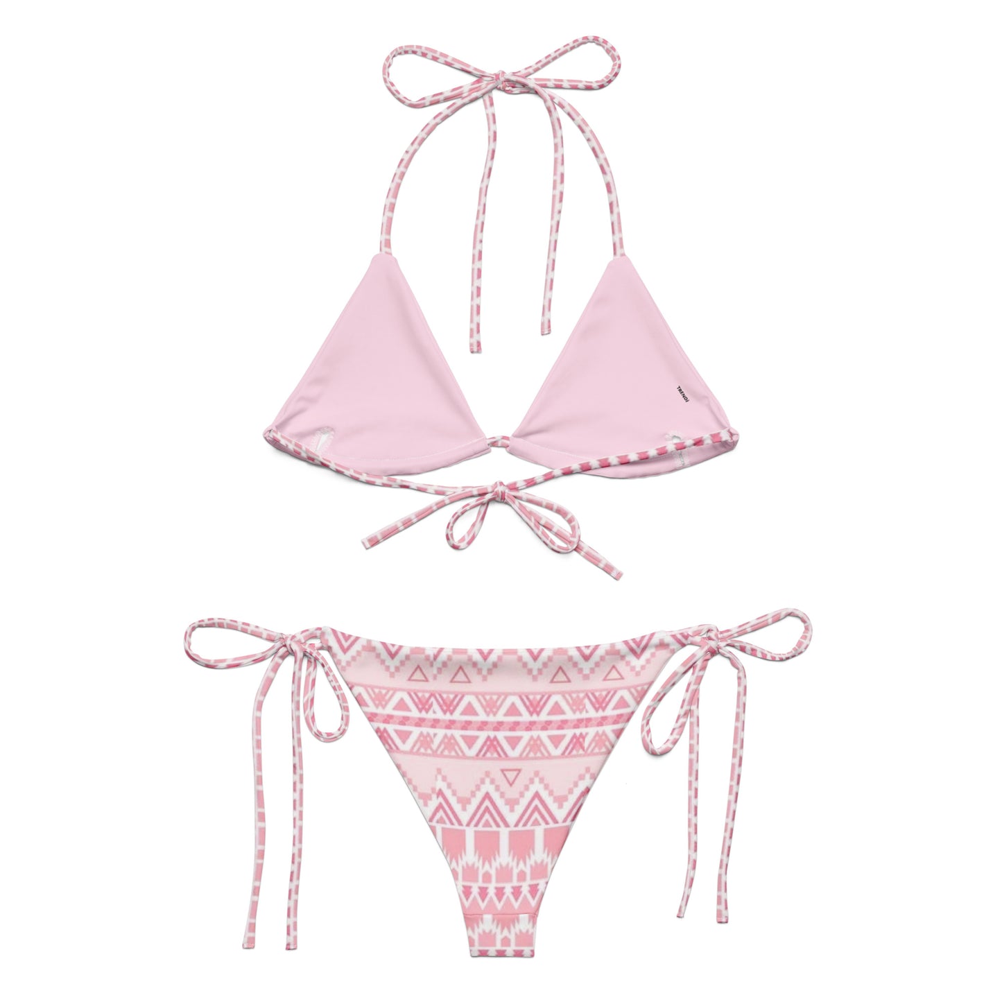 Pink Tribal Pattern String Bikini