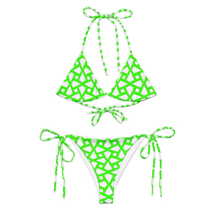 Green Geometric String Bikini