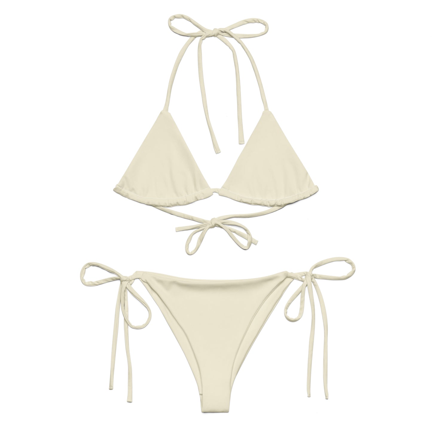 Apricot white String Bikini