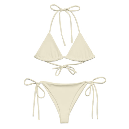 Apricot white String Bikini