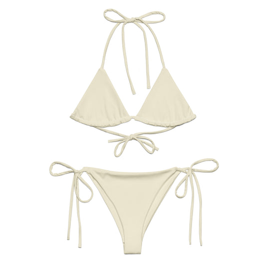 Apricot white String Bikini