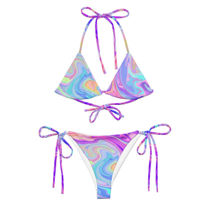 Rainbow Paint Splash String Bikini