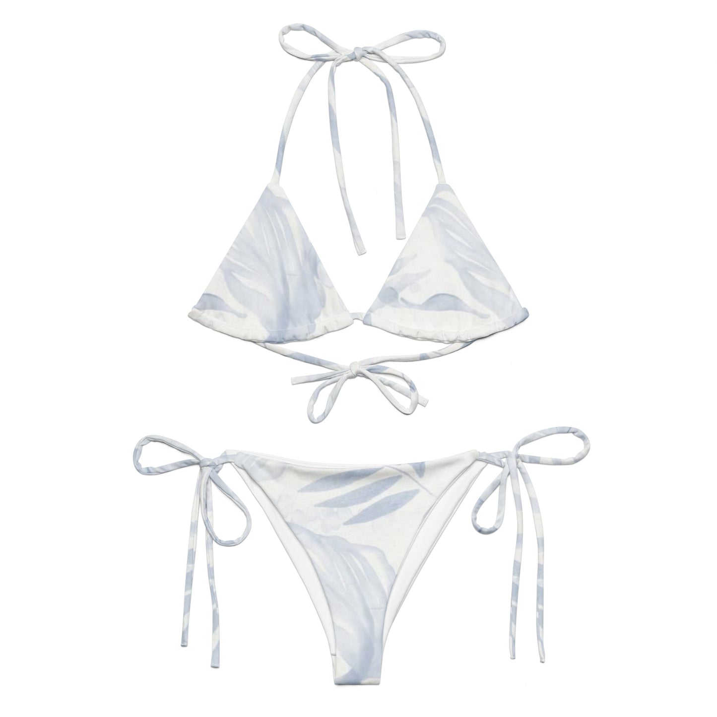 White Tropical String Bikini Set