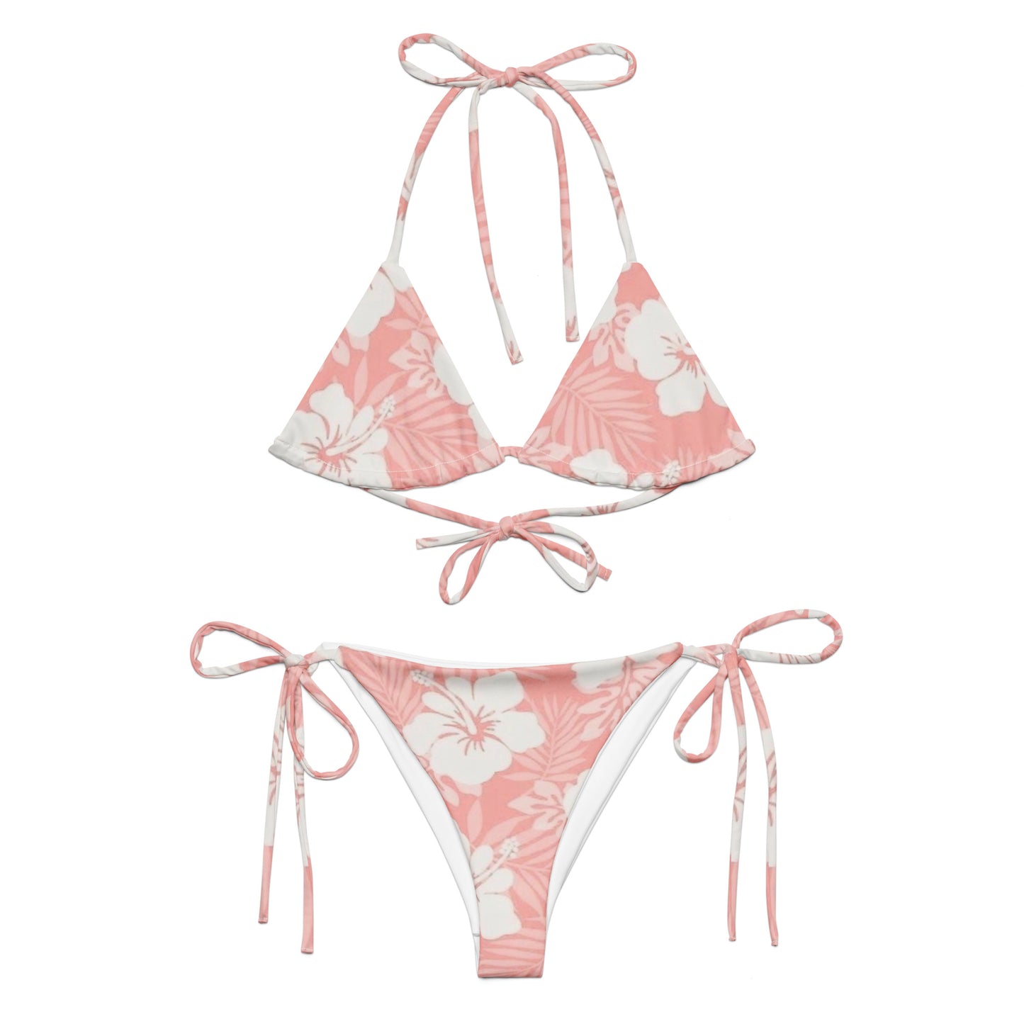 Pink Floral String Bikini