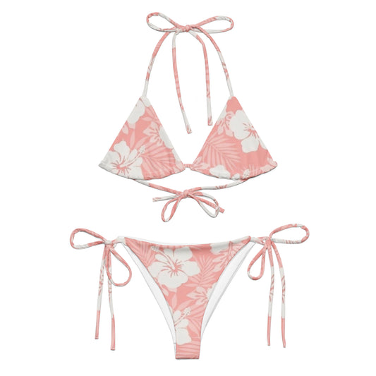 Pink Floral String Bikini