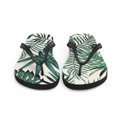 Green Tropical Flip-Flops