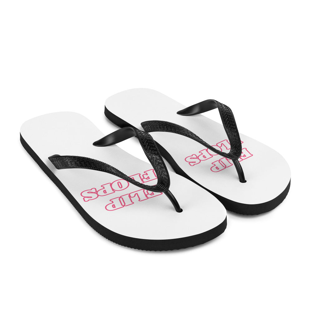 Pink & White Flip-Flops