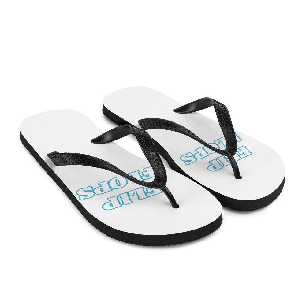 Blue & White Flip-Flops