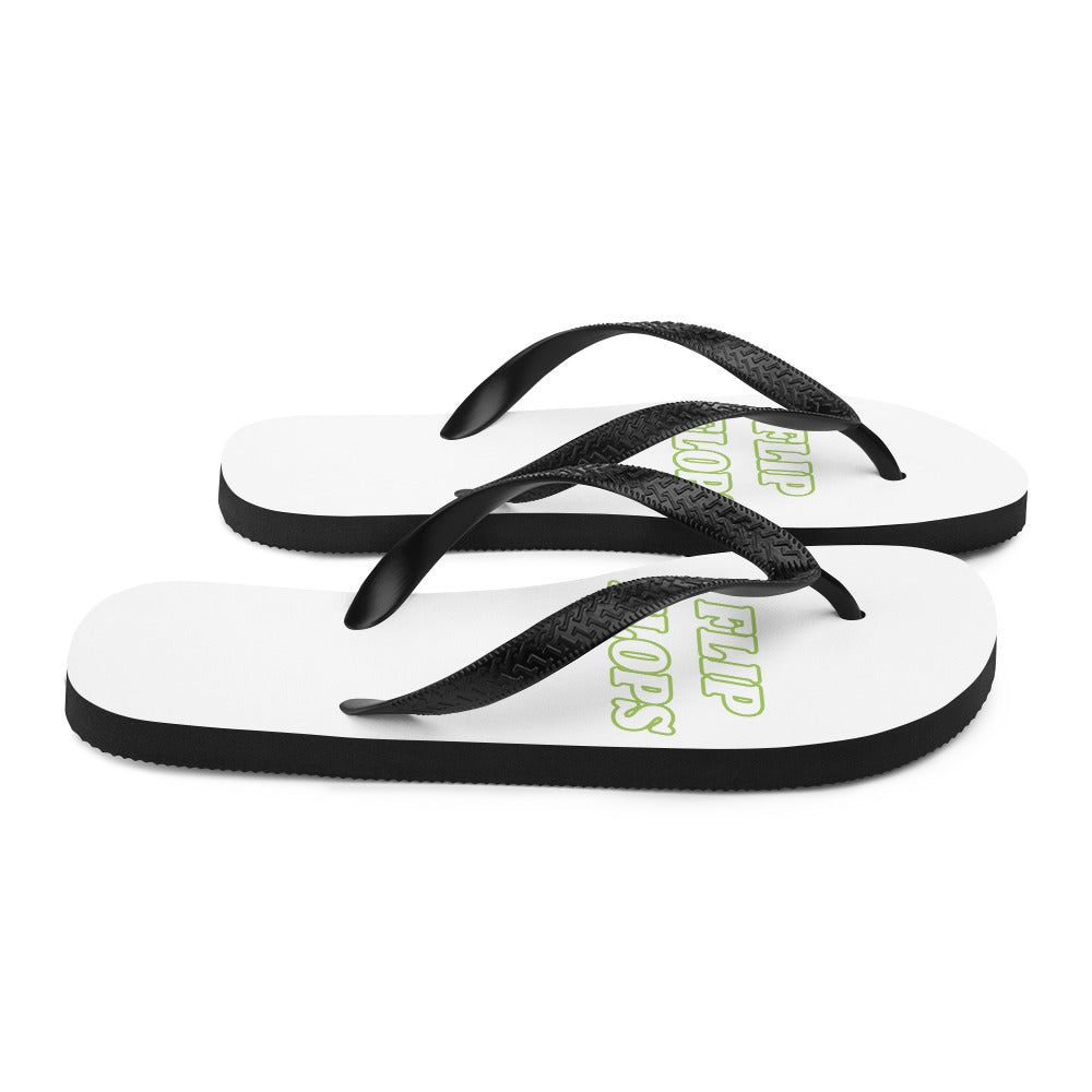 Green & White Flip-Flops