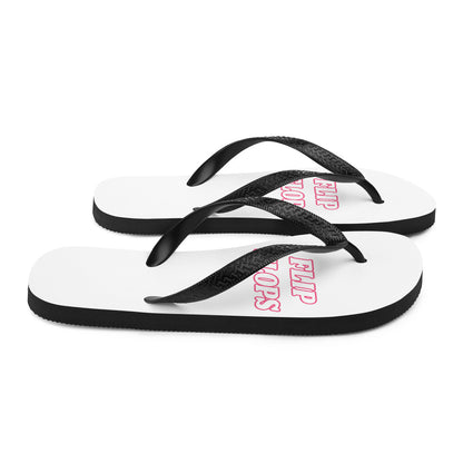 Pink & White Flip-Flops