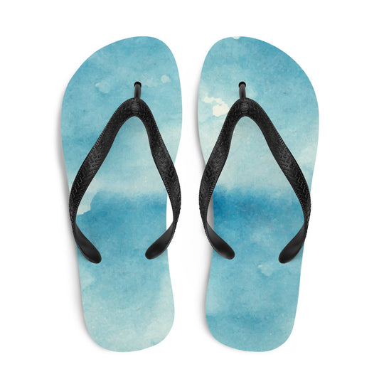 Blue Dye Flip-Flops