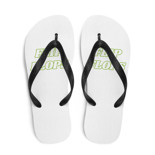 Green & White Flip-Flops